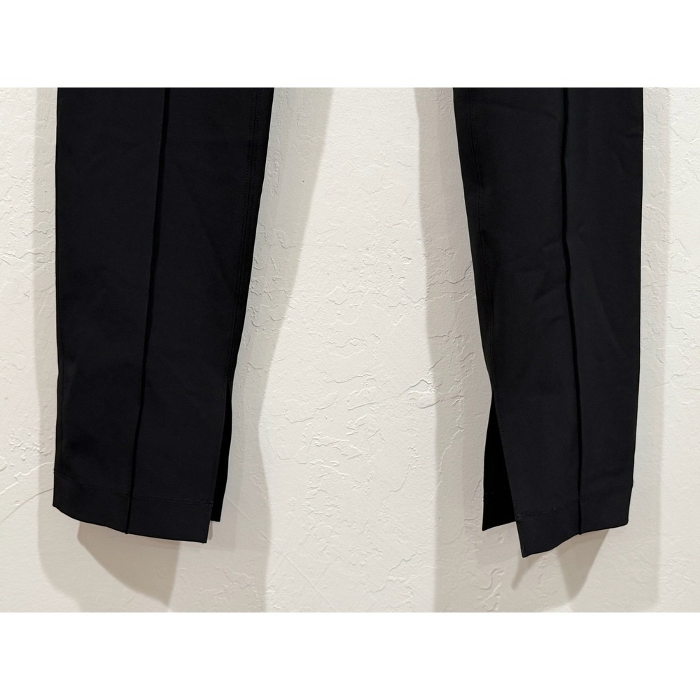 Helmut Lang Black Pintuck Slim Leg Pants Side Slit Ankle Trousers Size Medium - Picture 10 of 10
